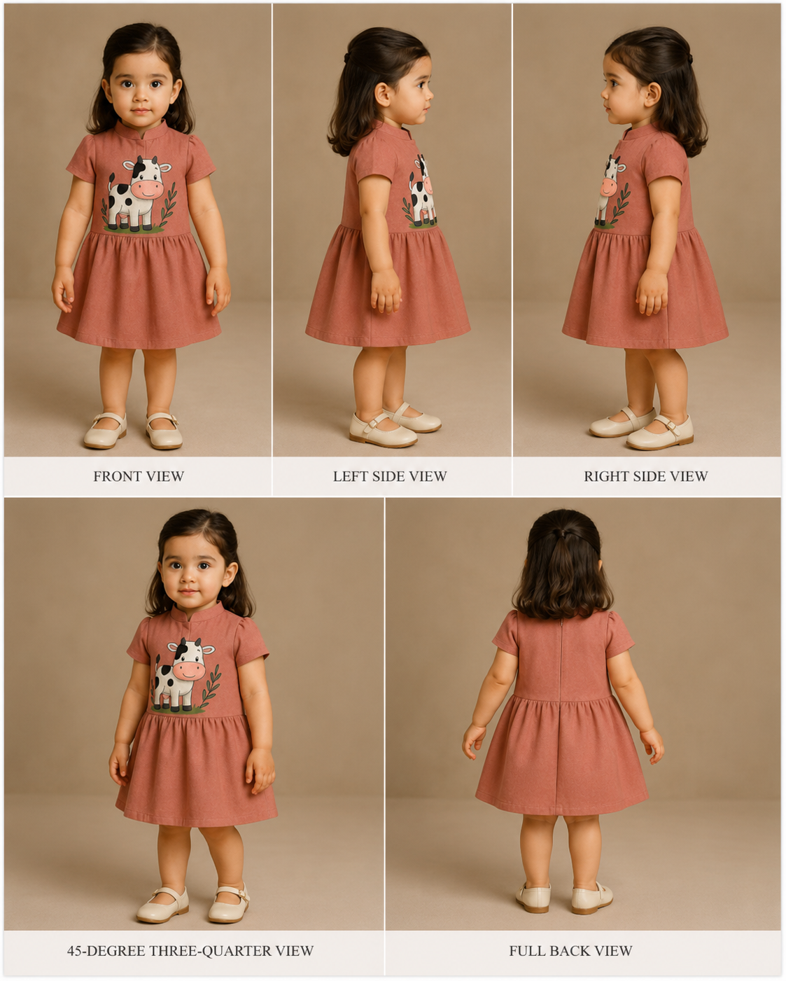 Pre Order: Cute Cow Hand Painted Dress