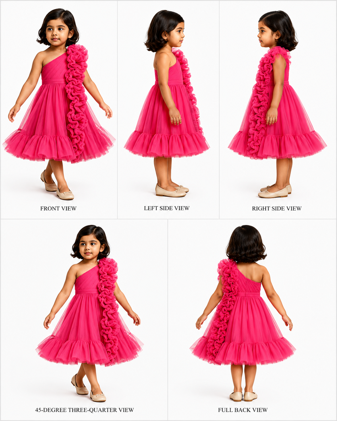 Pre Order : Exclusive Pink Ruffle Dress