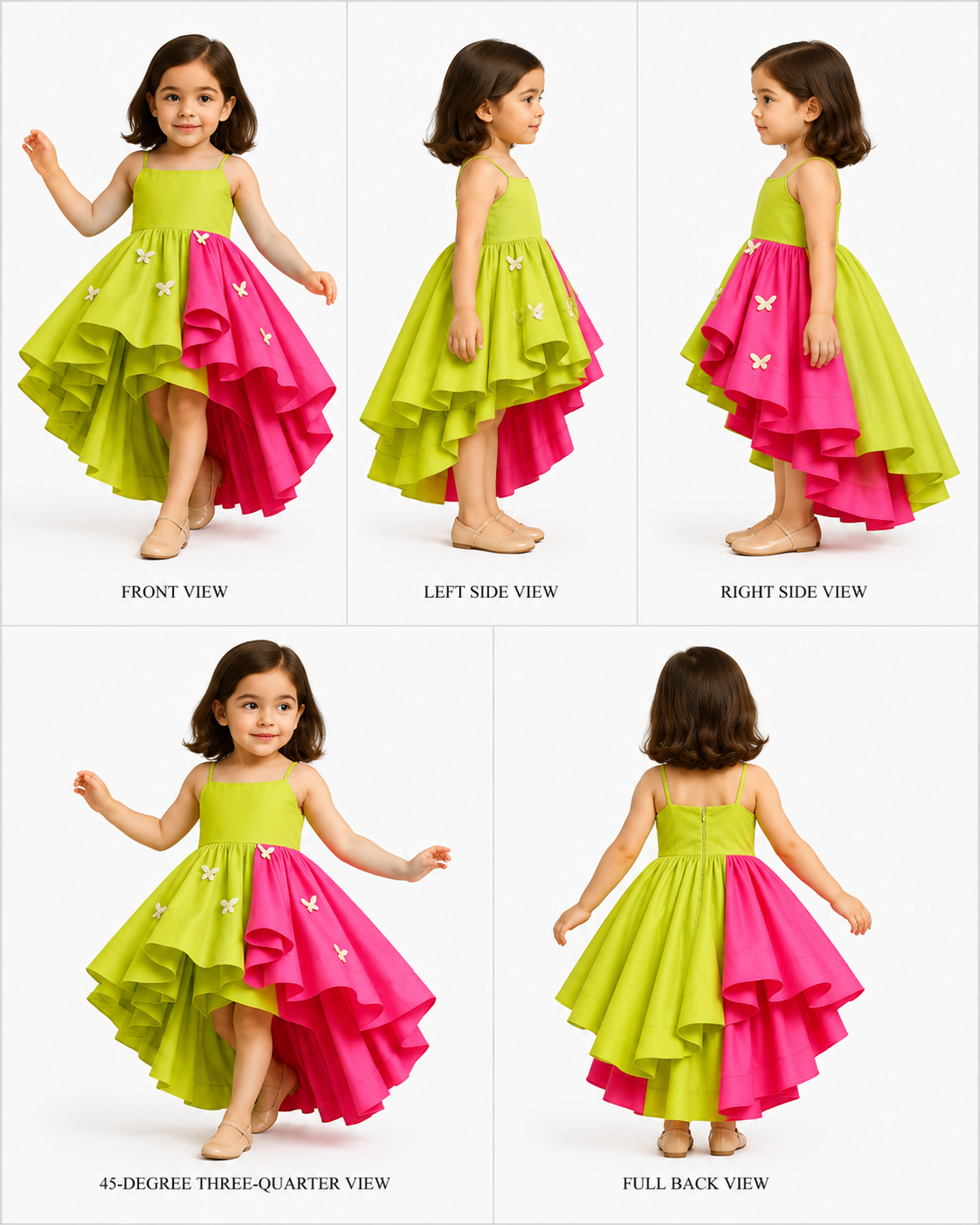 Pre Order: Dual Tone Embellished Strappy Trail Dress