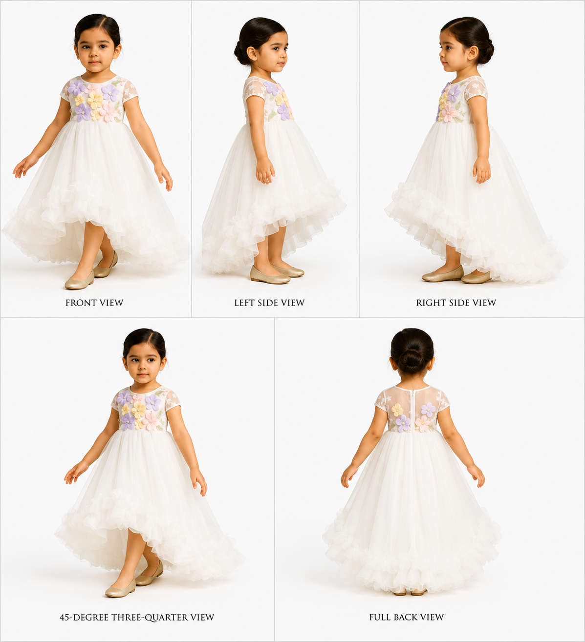 Pre Order: Off White Halter Neck Embellished Trial Dress