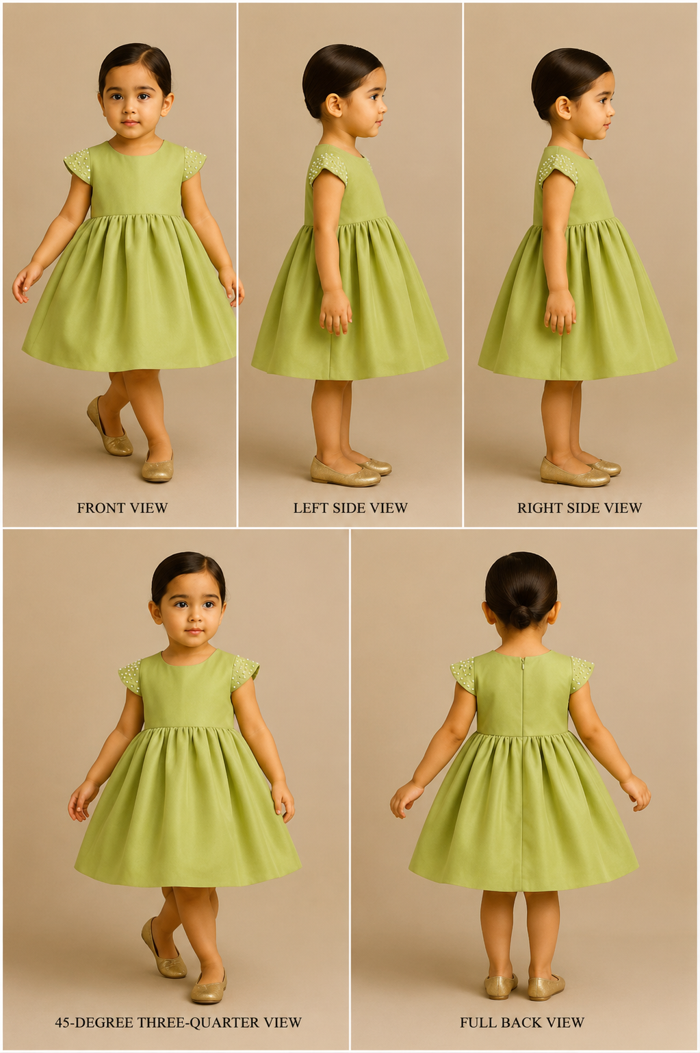Pre Order: Green Embellished Dress