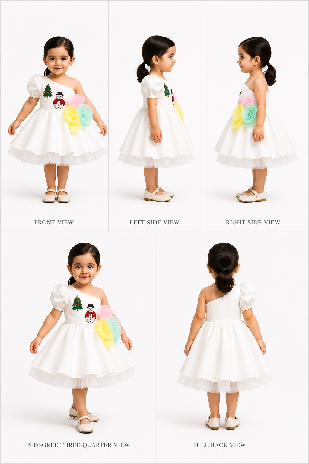 Pre Order: Christmas Floral Enhanced Dress