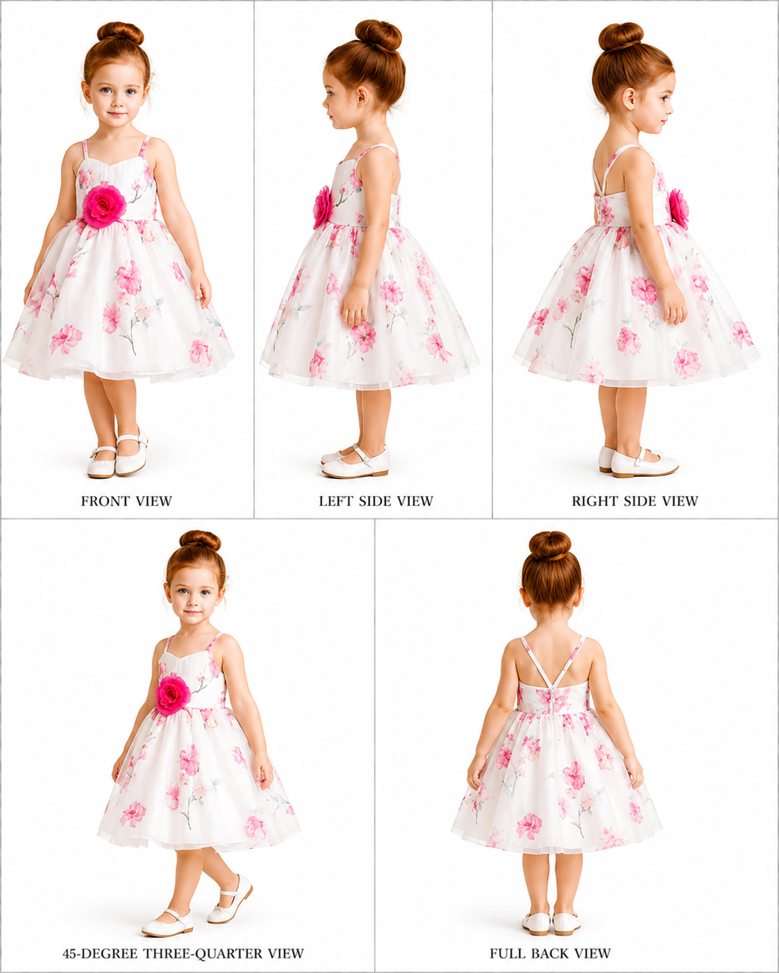 Pre Order: Floral Printed Pintuck Strappy Dress