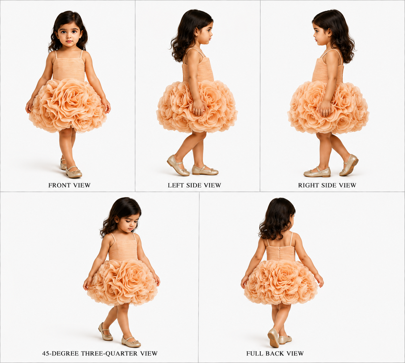 Pre Order: Pleated Yoke Organza Strappy Dress