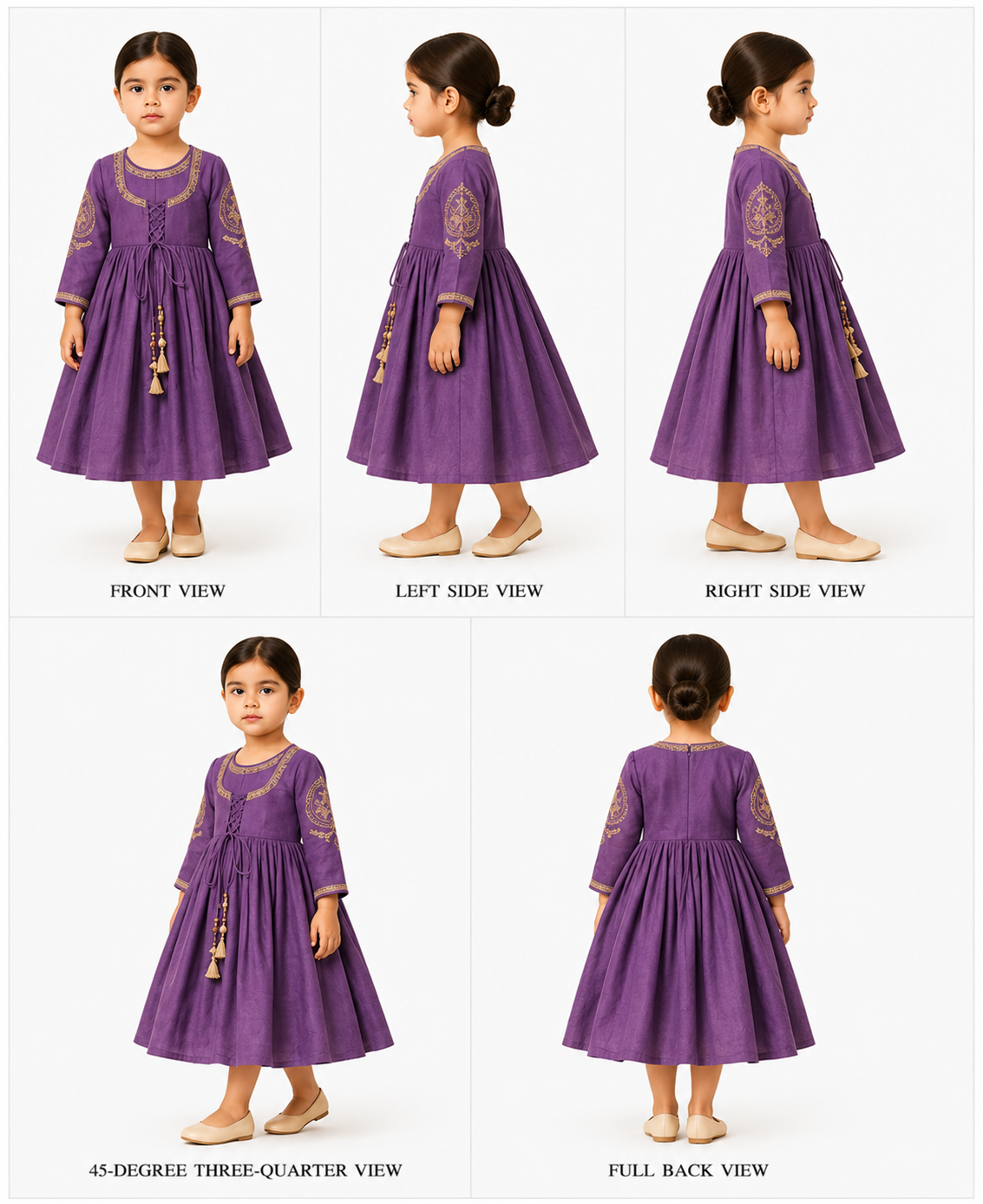 Pre Order: Crisscross-Knotted Lavender Kurti