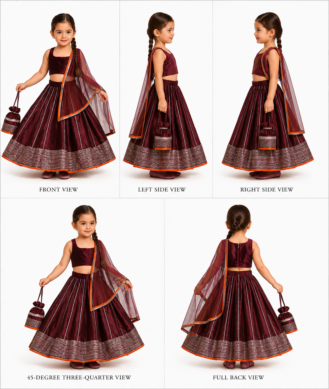 Pre Order: Gota Detailed Lehenga Set