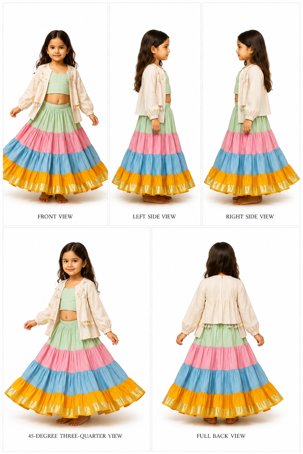 Pre Order: Pastel colour lehenga