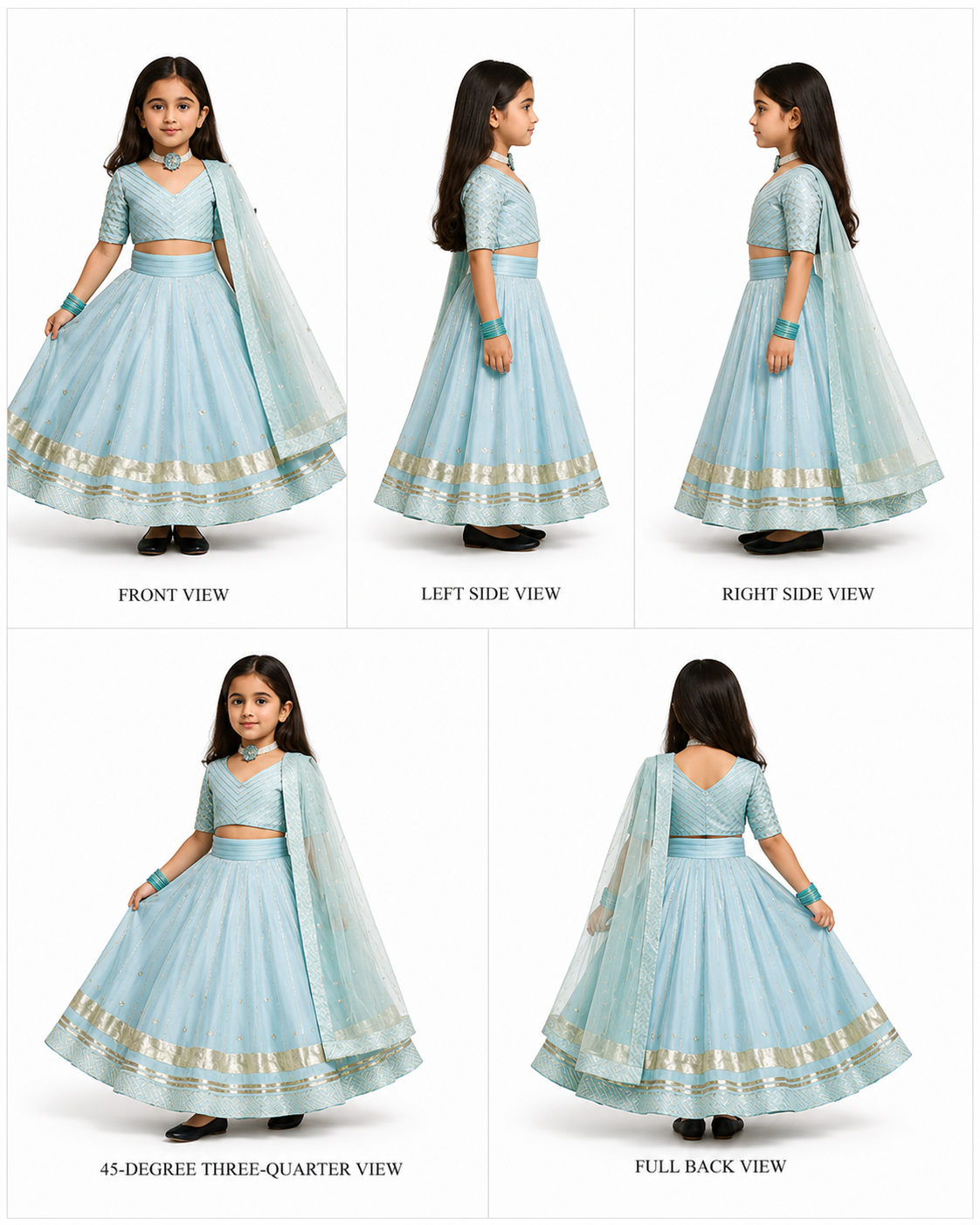 Pre Order: Gota lace Detail Lehenga Set