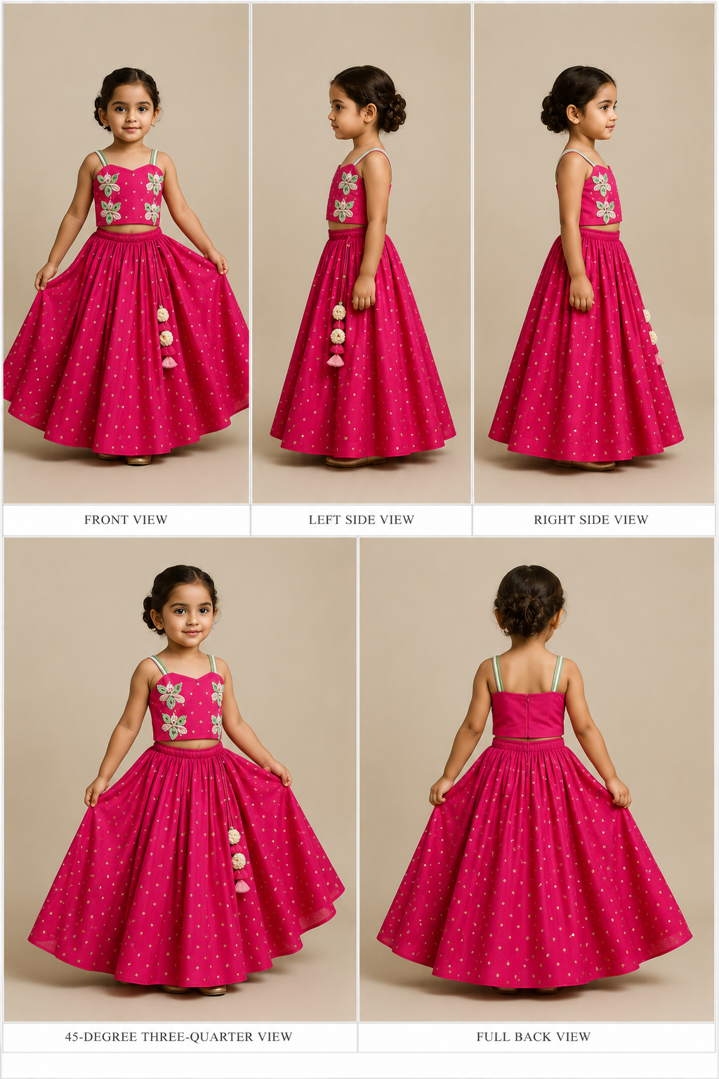 Pre Order: Pink Embroidered Strappy Top And Lehenga