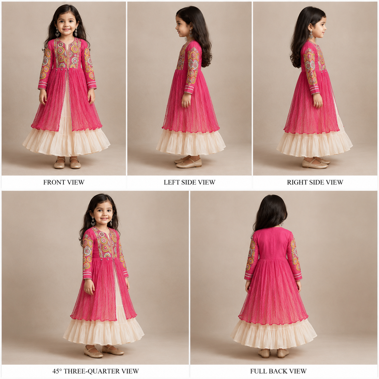 Pre Order: Pink and White Embroidered Set