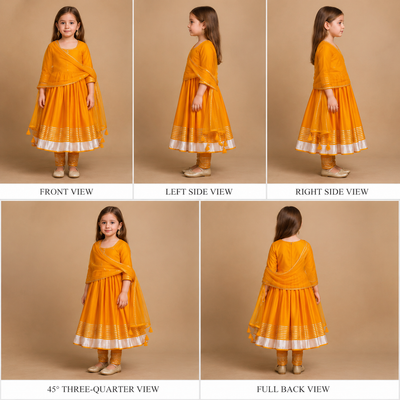 RTD Pre Order: Mango Anarkali with Duppatta and Gota Detailing