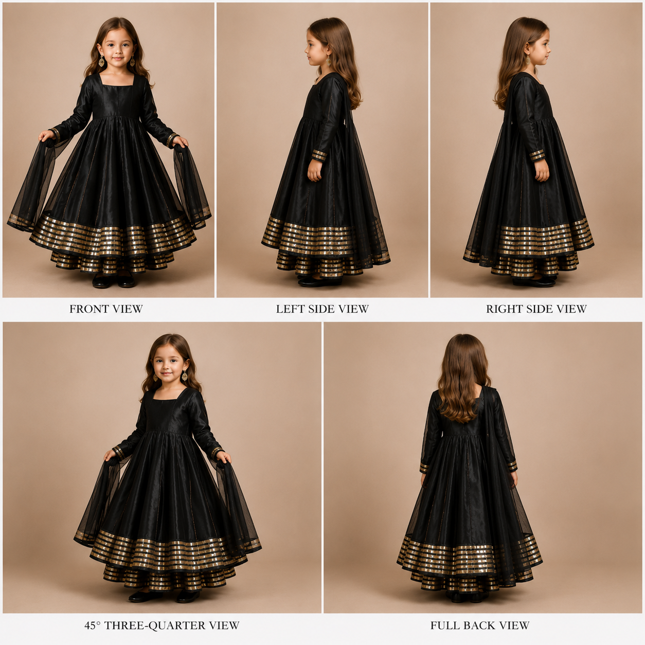 Pre Order: Anarkali with Dupatta Gota Detailing