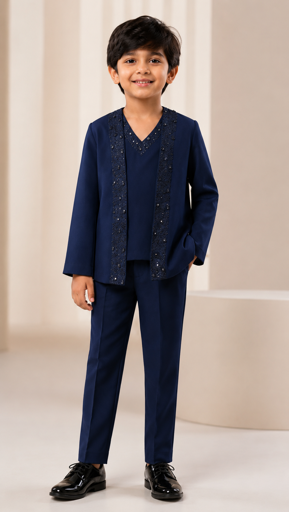 Pre Order: The Pearl Lapel Indo-Western Set
