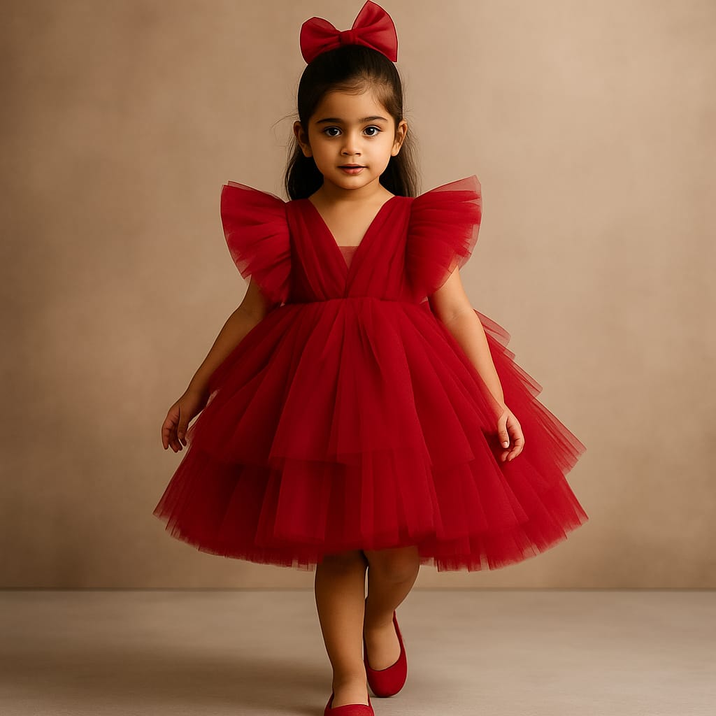 Pre Order: Ila Red Net Dress