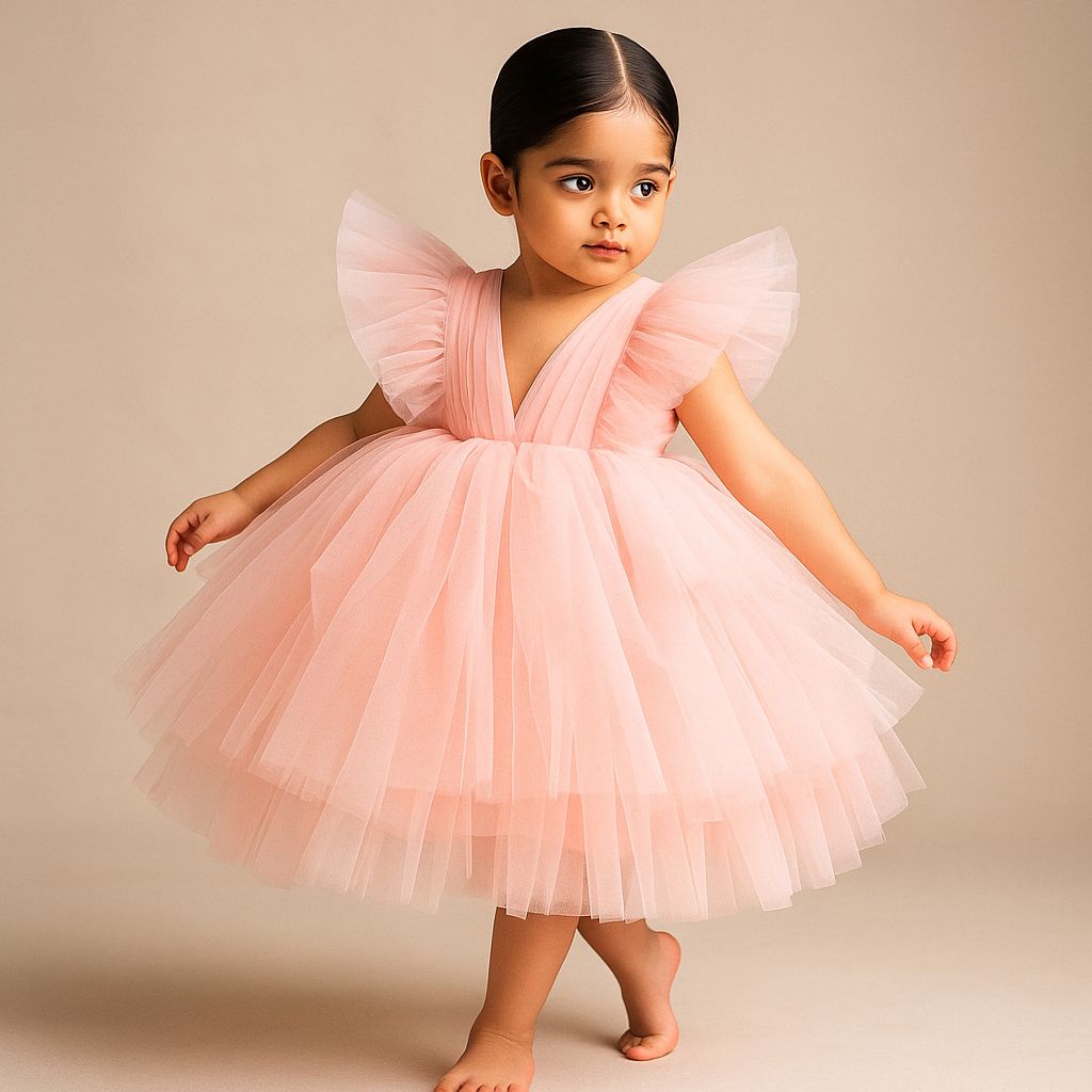 Pre Order: Ila Pink Net Dress