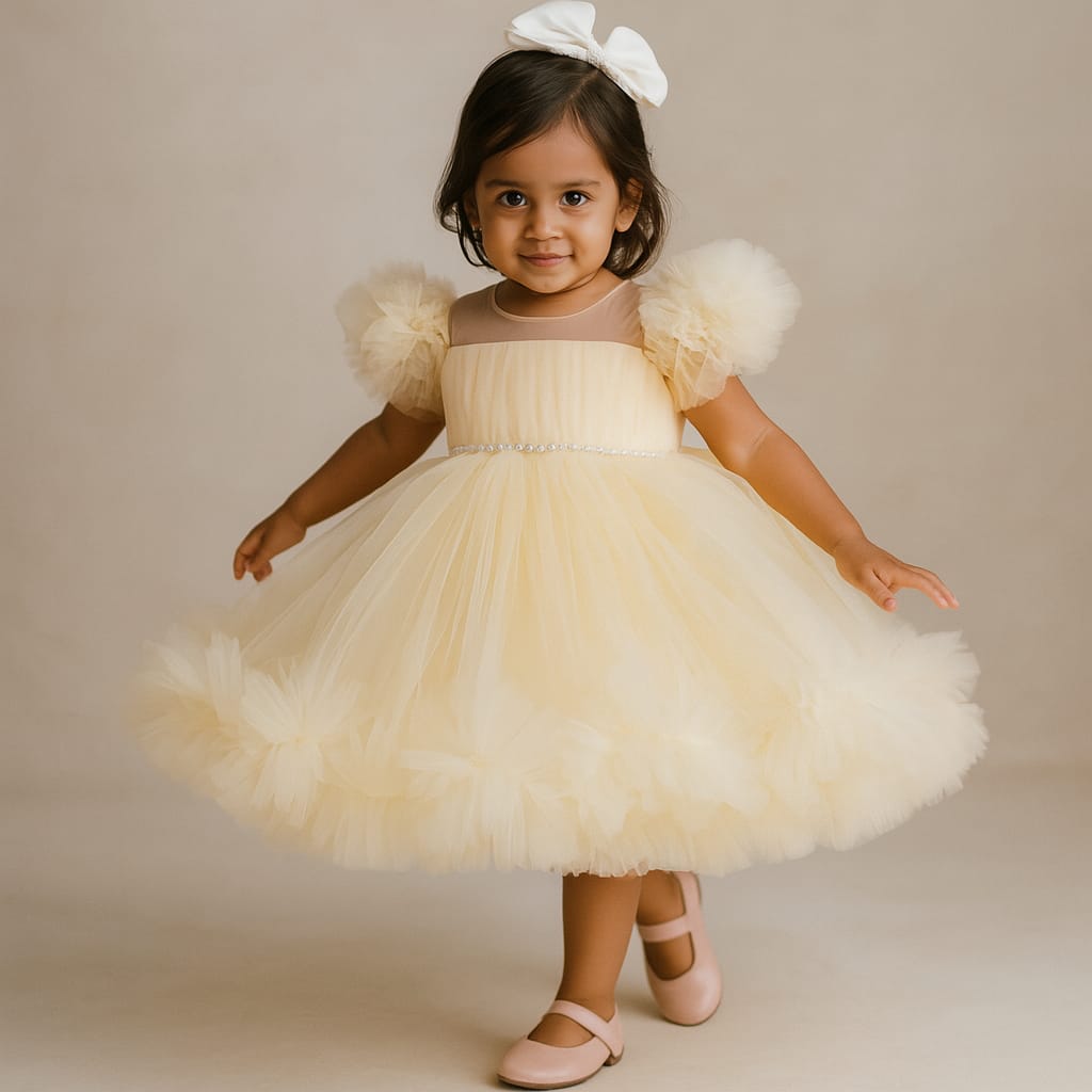 Pre Order: Mark Yellow Net Dress