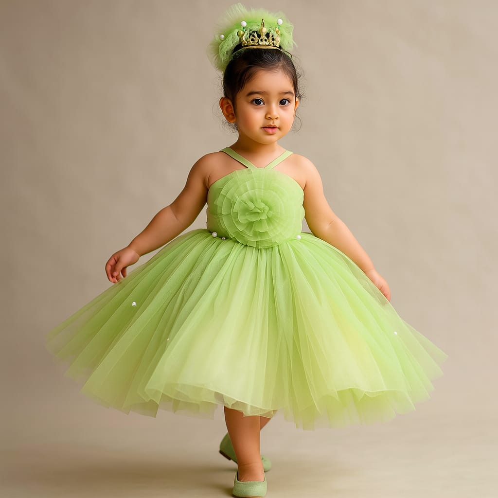 Pre Order: Iker Green Net Dress