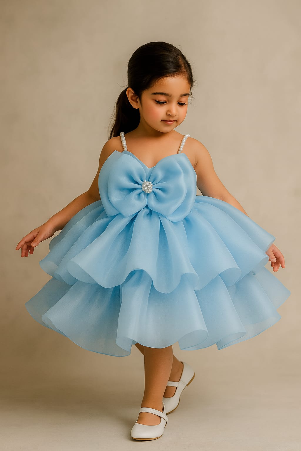 Pre Order: Emma Blue Organza Dress