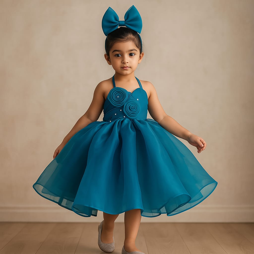 Pre Order: Mia Blue Organza Dress