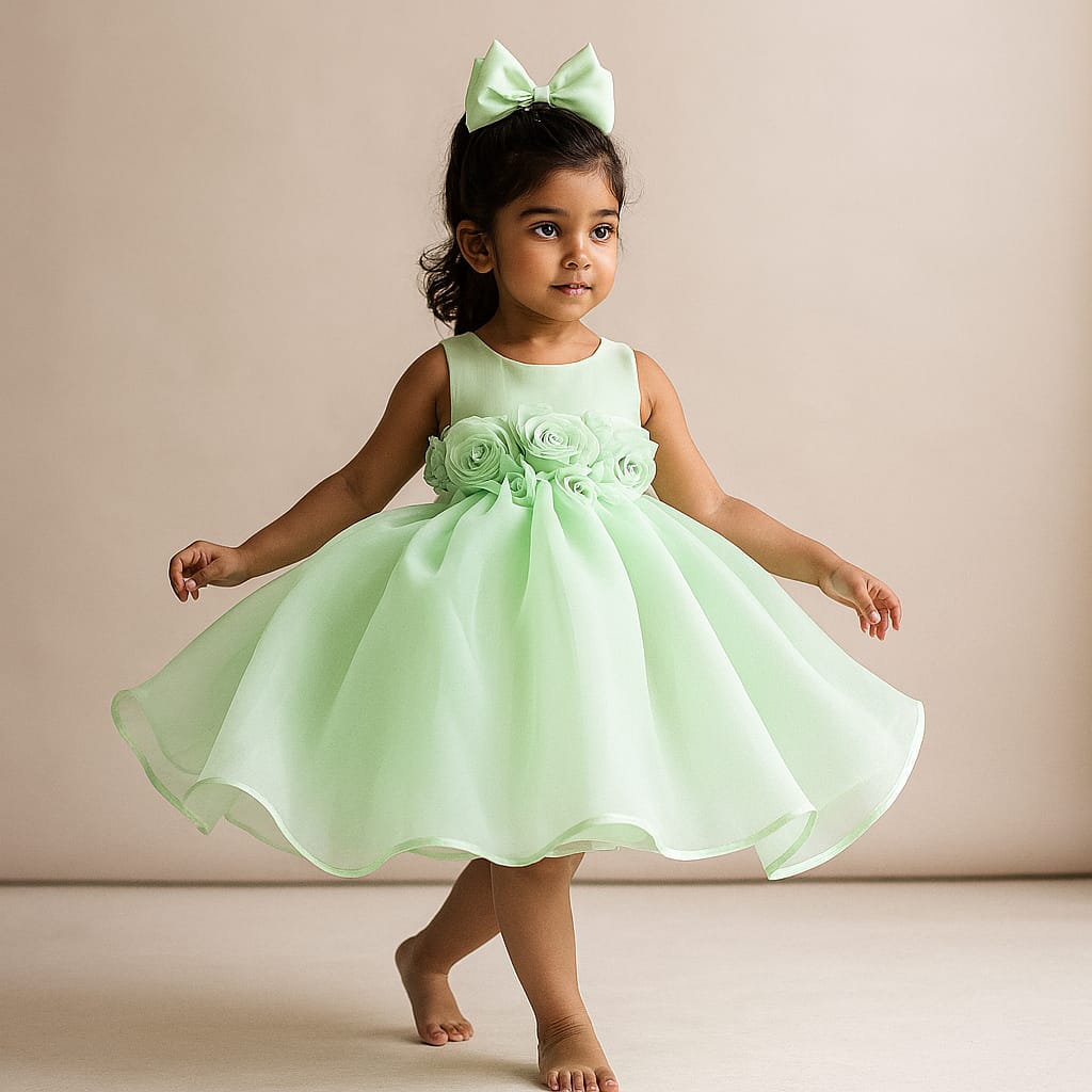 Pre Order: Knox Green Organza Dress