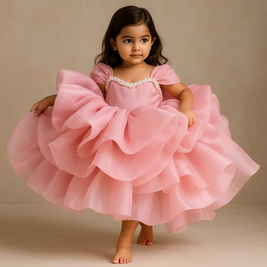 Pre Order: Anna Pink Orgenza Dress