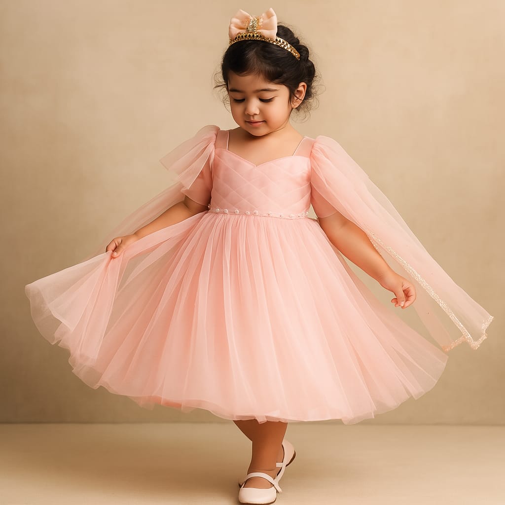 Pre Order: Zion Pink Net Dress