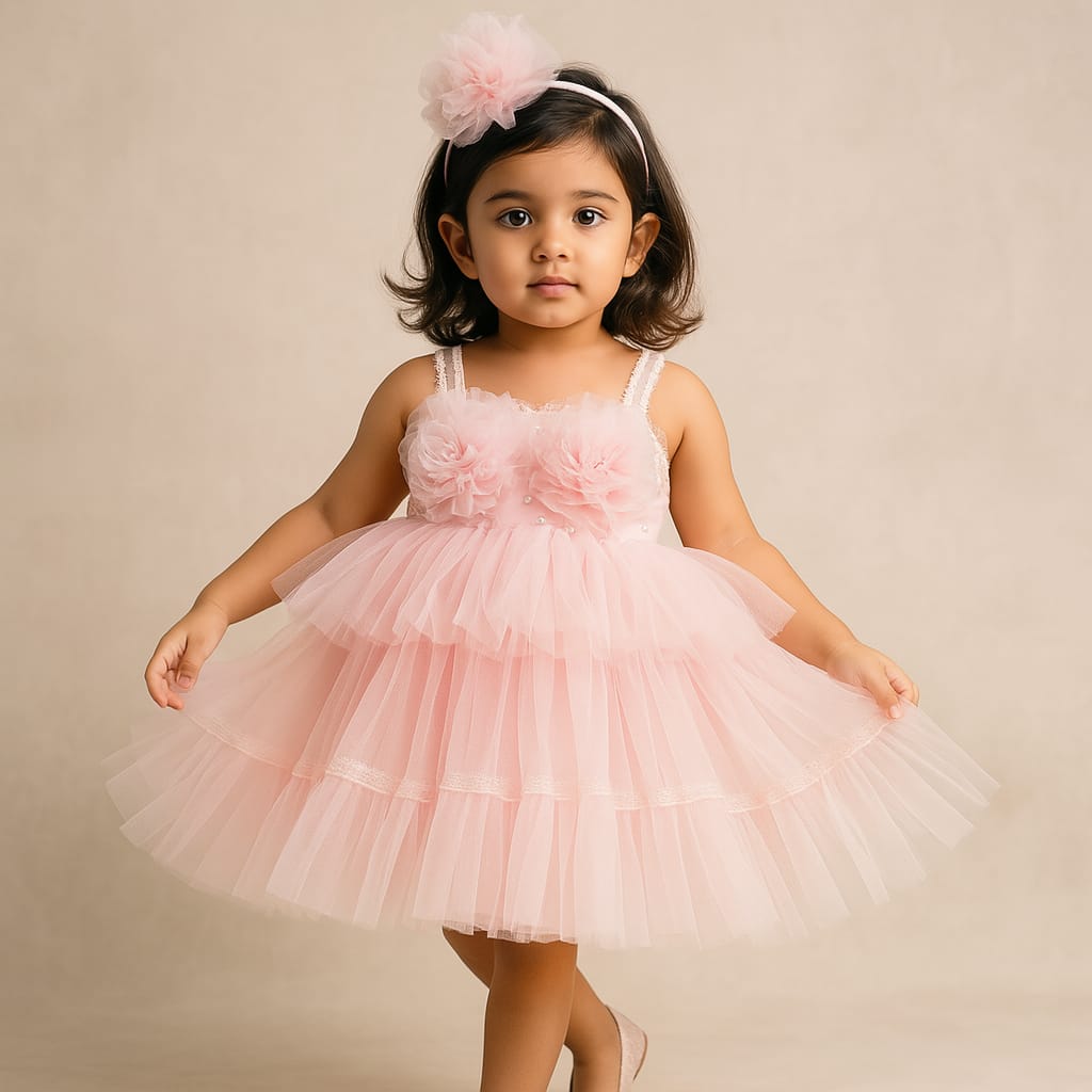 Pre Order: Noah Pink Net Dress