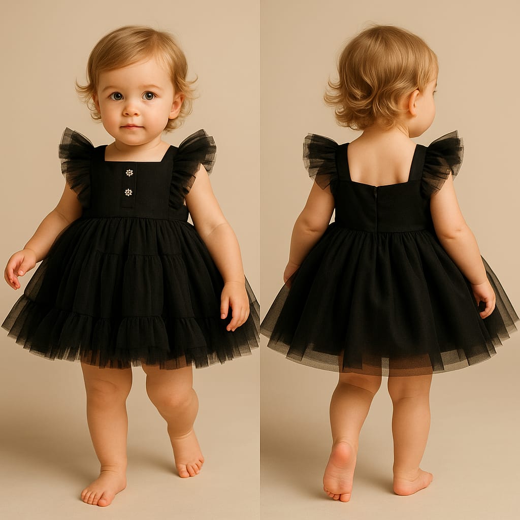 Pre Order: Miah Black Net Dress
