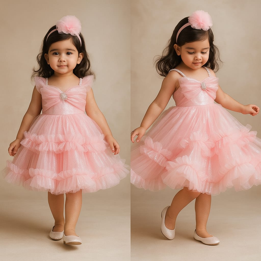 Pre Order: Leo Pink Net Dress