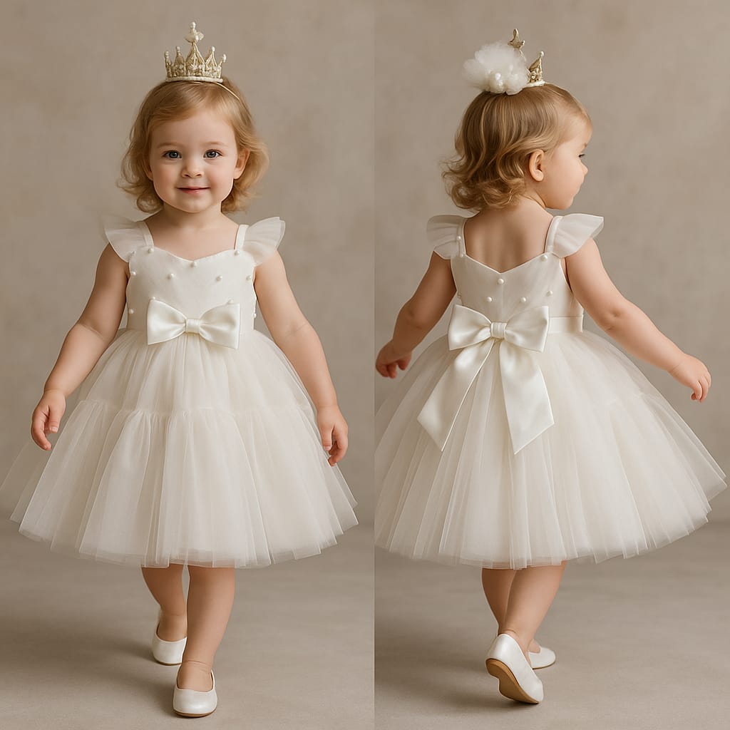 Pre Order: Pretty White Net Dress