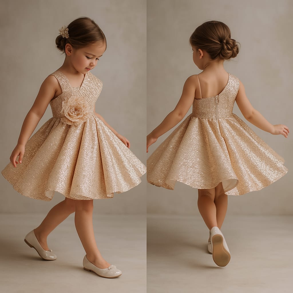 Pre Order: Stylish One Shoulder Sequin Embroidered Dress