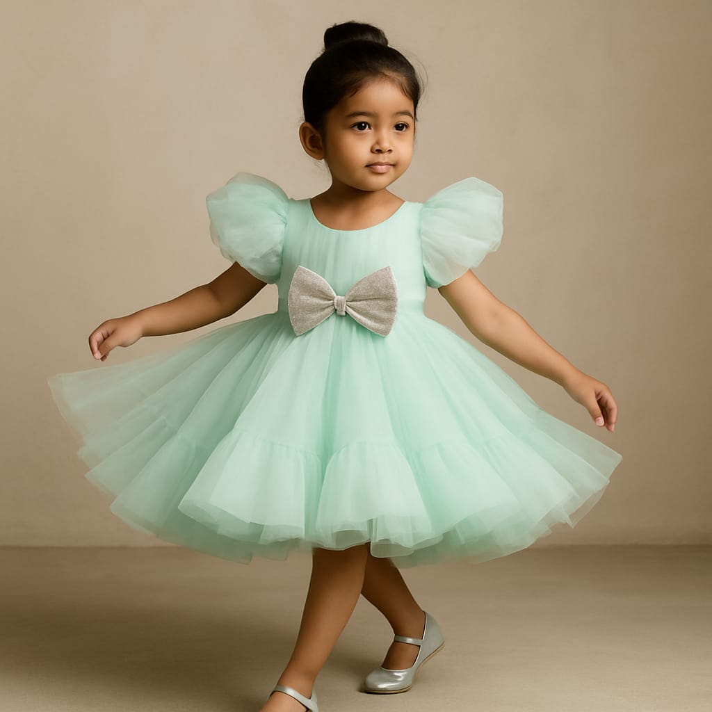 Pre Order: Pretty Aqua Blue Party Wear Dress