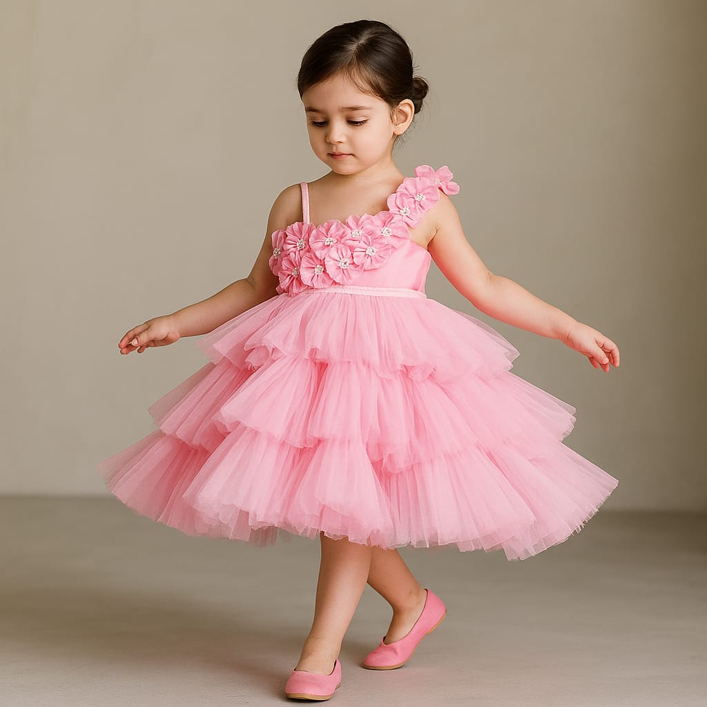 Pre Order: Flowers Beautified Layered Dress