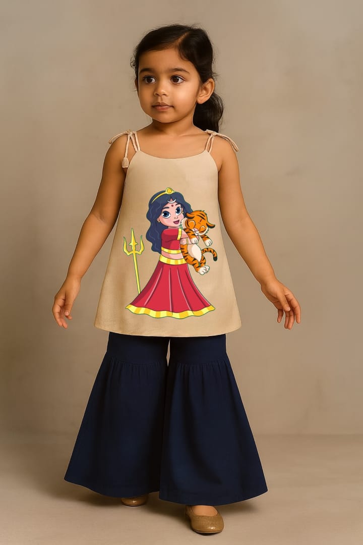 Pre Order: Mata Chandraghanta Top With Palazzo