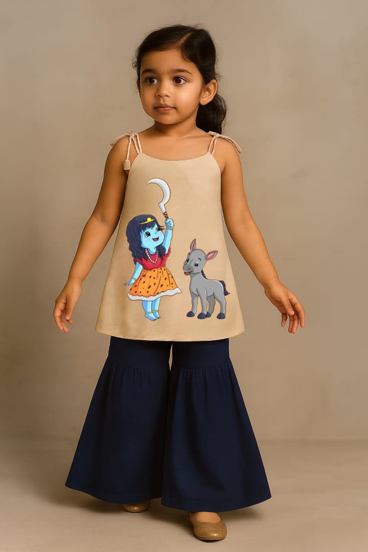 Pre Order: Mata Kalaratri Top With Palazzo