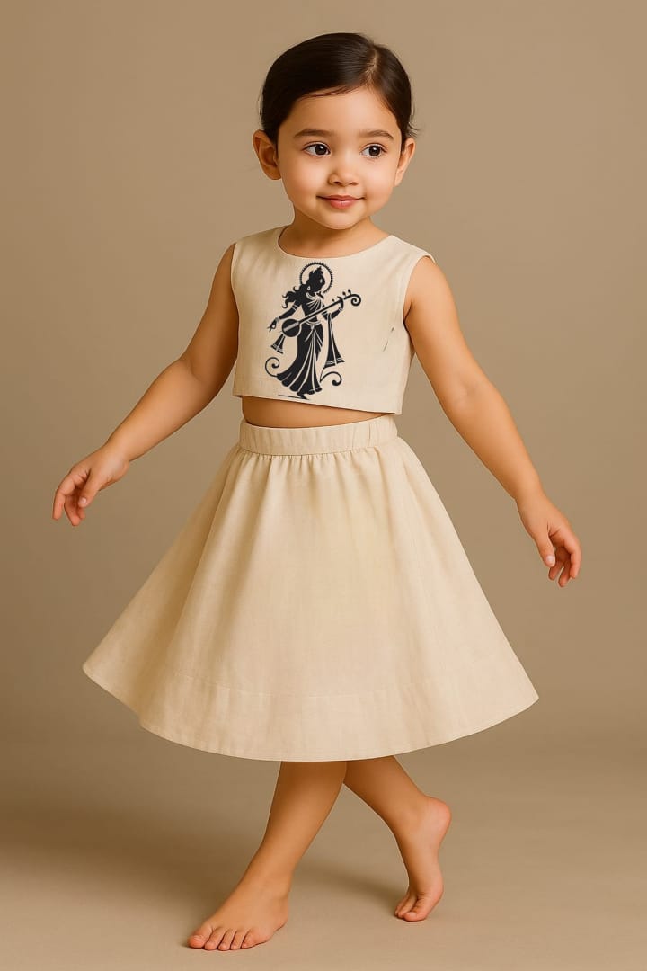 Pre Order: Goddess Off White Top and Skirt