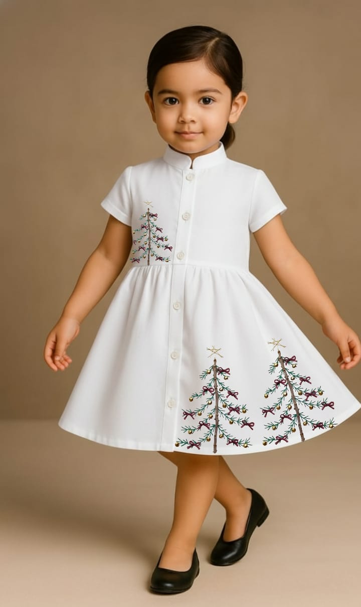 Pre Order: Merry Christmas Trees Dress