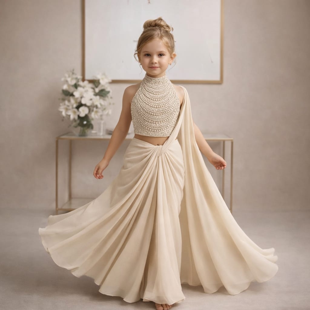 Pre Order: Rajkumari Pearl Saree Set