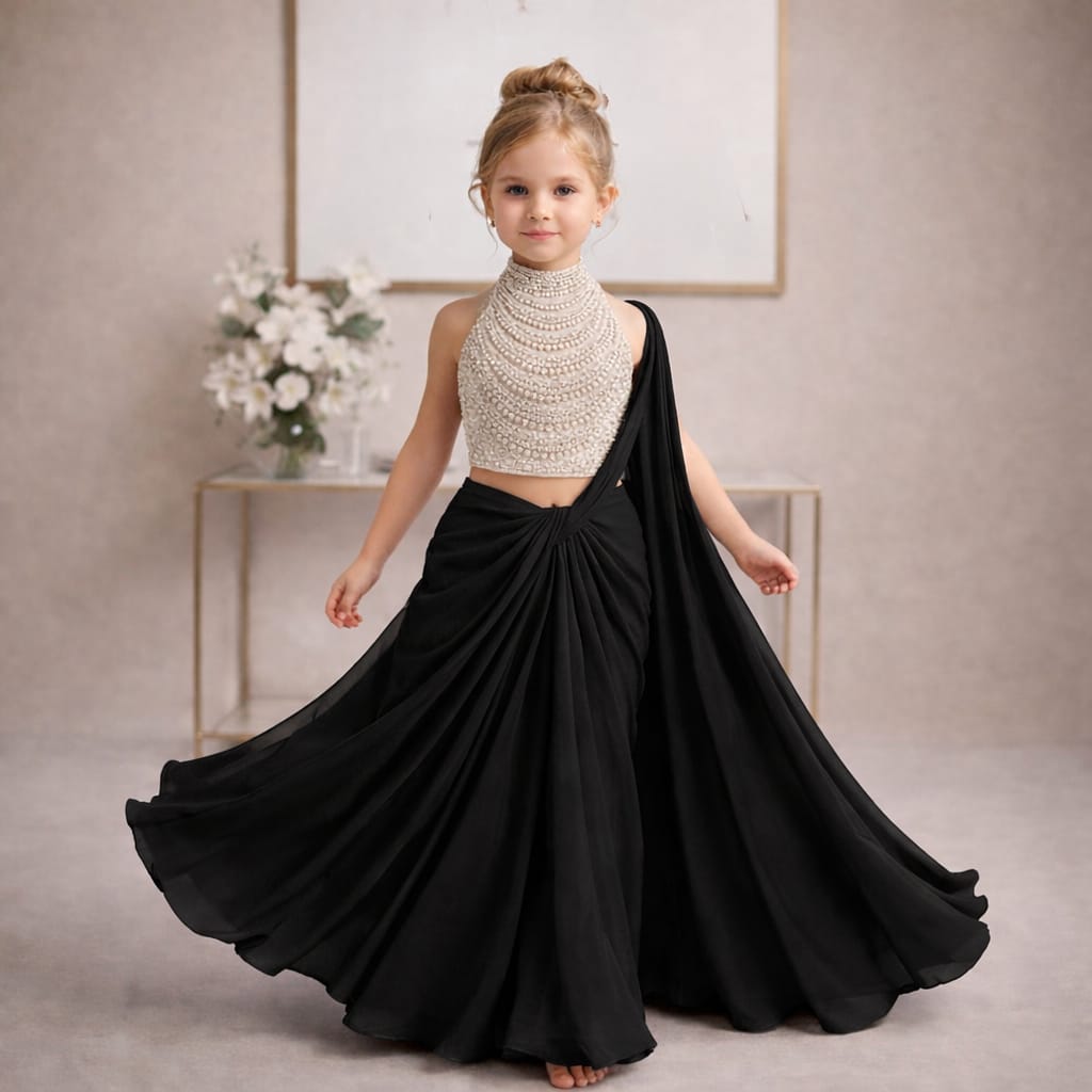 Pre Order: Rajkumari Pearl Saree Set