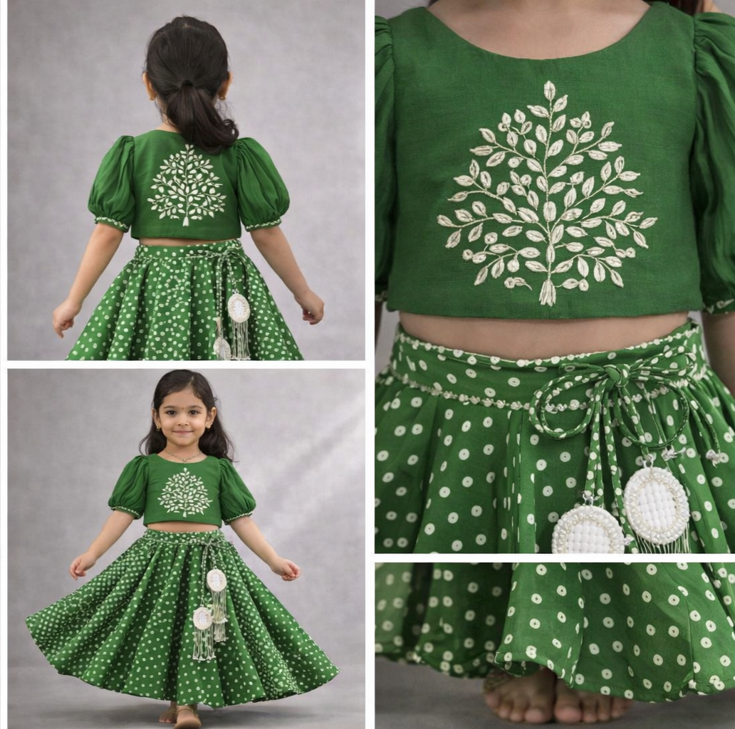 Pre Order: Mehendi Rang Ensemble Lehenga Set