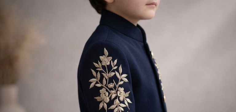 Pre Order:Zaroon Royal Navy Sherwani Set
