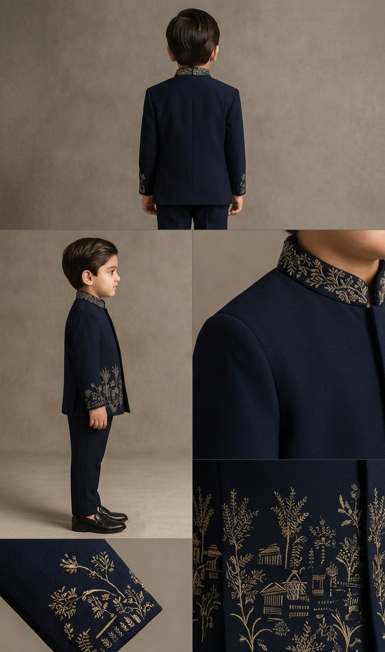 Pre Order: Royal Midnight Sherwani And Pant