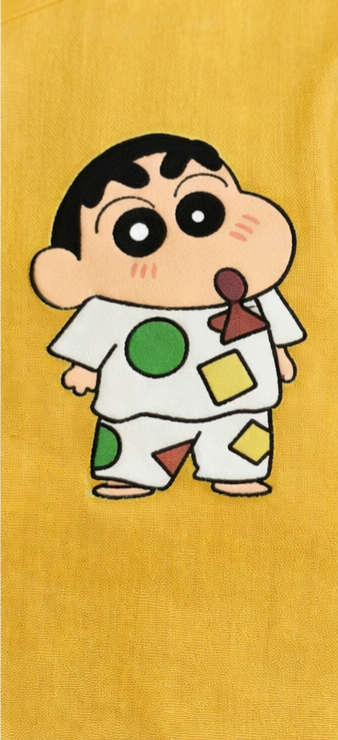 Pre Order: Yellow Shinchan Hand Painted Coord Set