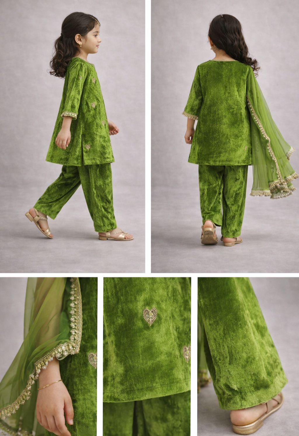 Pre Order: Saanjh Green Kurti Set