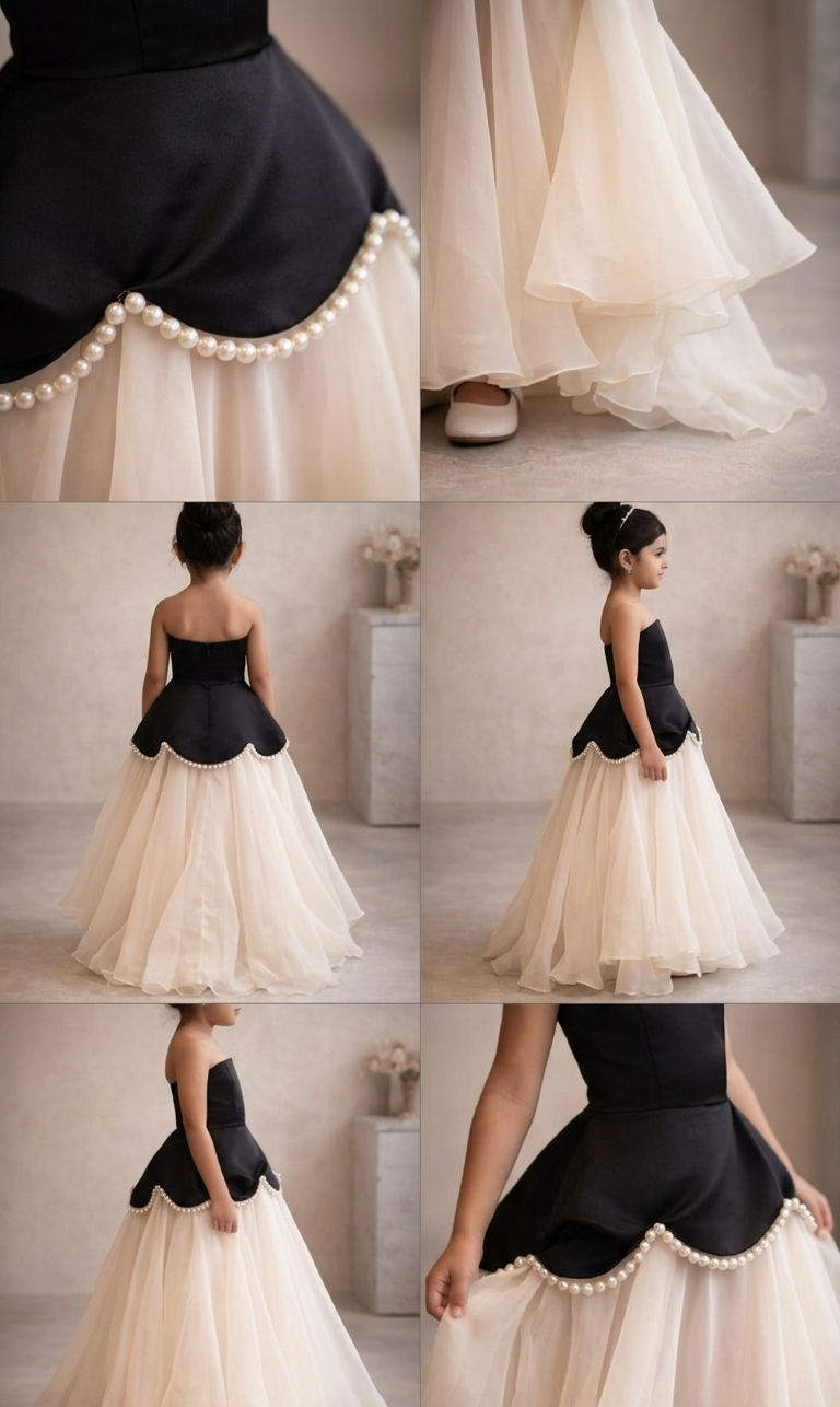 Pre Order: Pearl Noir Party Gown
