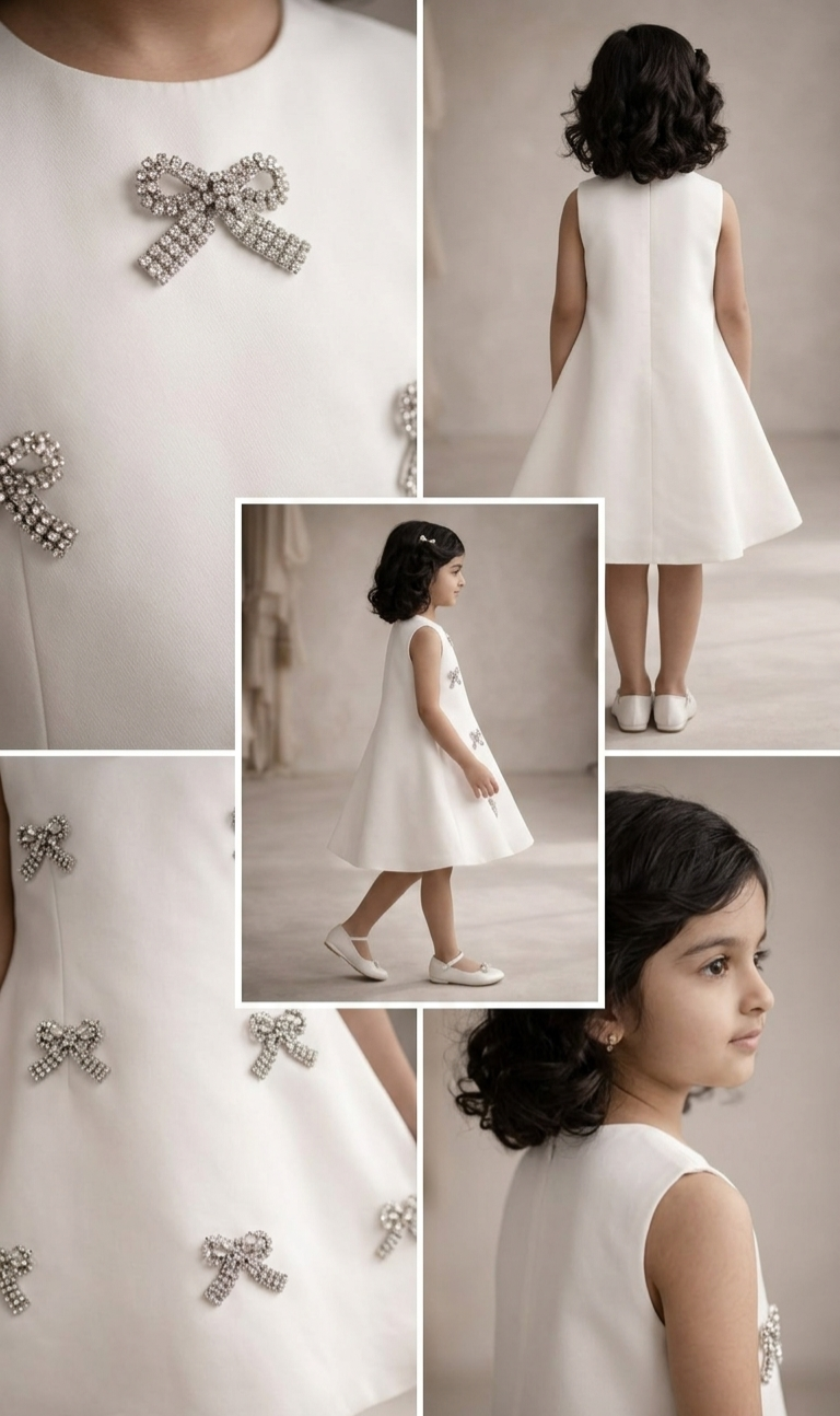 Pre Order: White Bow Belle Dress