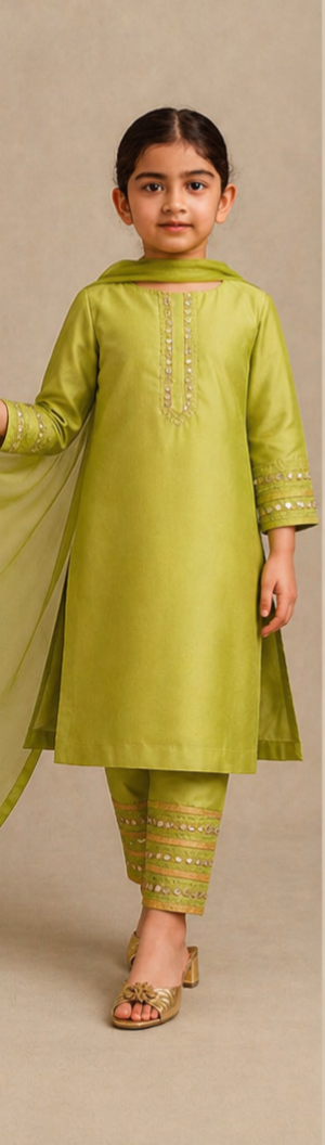 Pre Order: Gulbahar Green Kurta Set