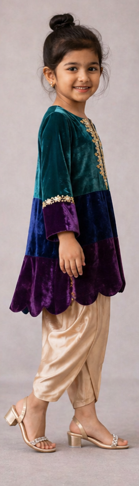 Pre Order: Zeenat Velvet Kurta Set