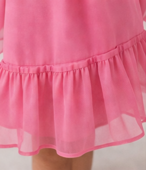 Pre Order: Rosy Ruffle Bow Dress