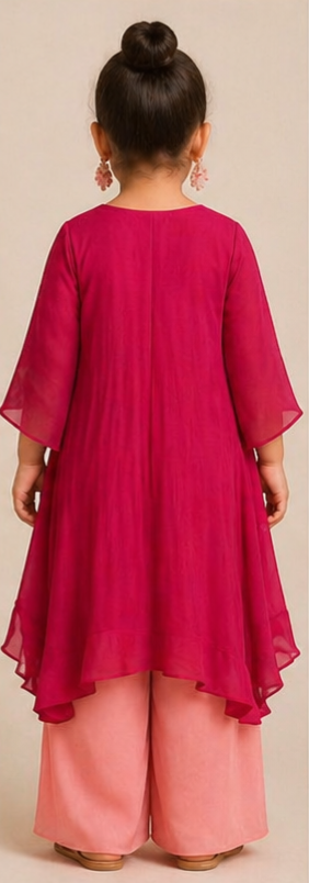 Pre Order: Gulabi Noor Sharara Set